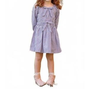 NEW MABEL + HONEY girls blueberry jam dress in blue